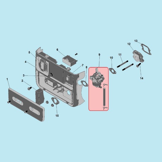 Карбюратор и панель управления Champion GG951DC
